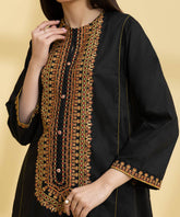 Grace Z-(1262) - Stitched Embroidered 3pc Lawn Dress With Printed Munar Dupatta.